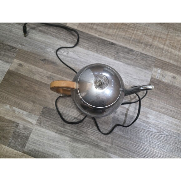 Vintage Art Deco Manning Bowman Chrome Coffee Percolator Wood Handle  4383 - Picture 4 of 7